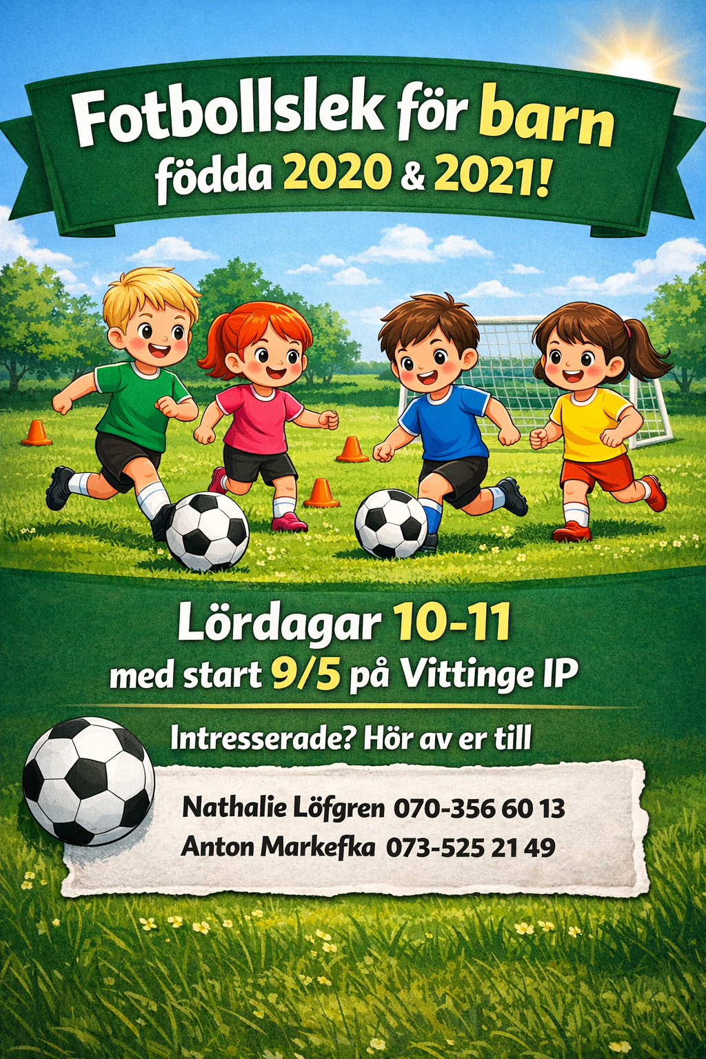 Snart dags för fotbollslek på Vittinge&nbsp;IP